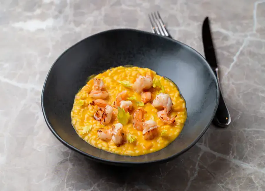 Risotto de crevettes au curry