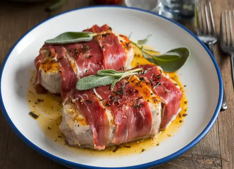 Saltimbocca de veau aux aubergines et mozzarella