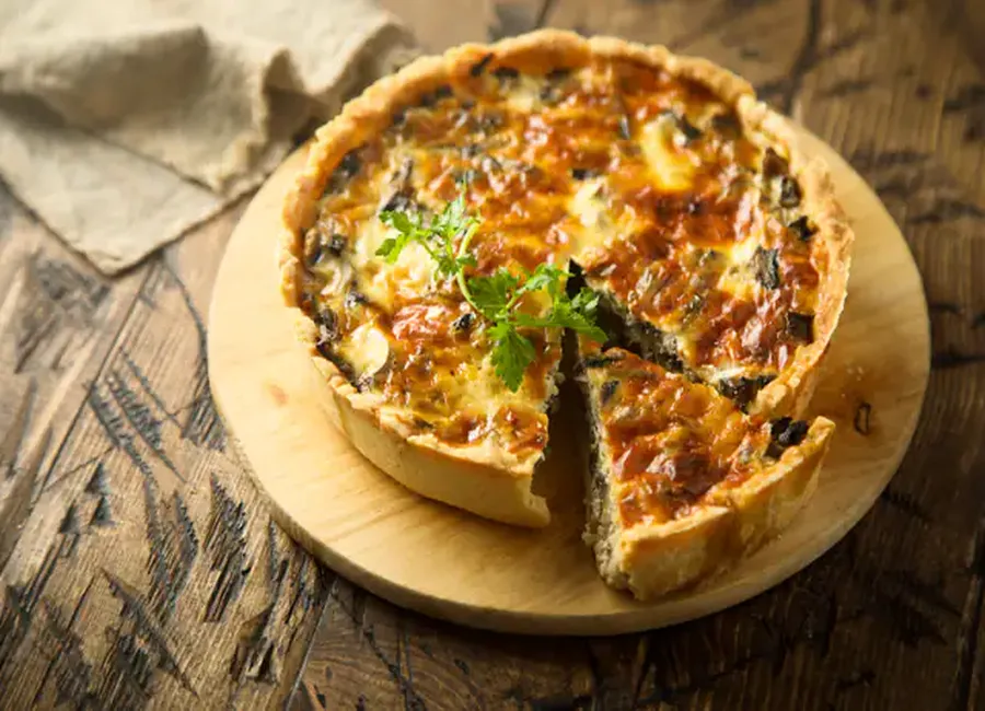 Quiche végétarienne aux champignons et comté