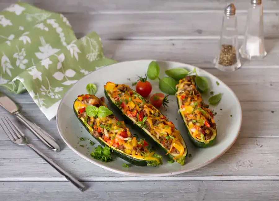Courgettes farcies végétariennes