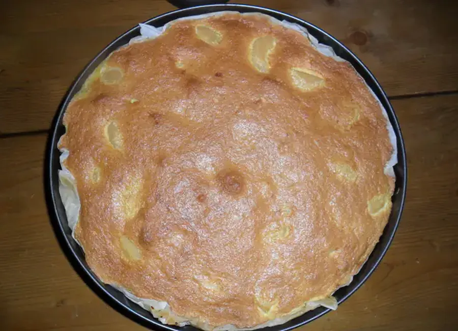 Tarte au lait de coco aux bananes ou aux pommes
