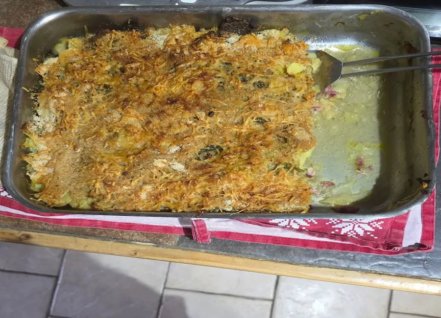 Gratin chou vert pommes de terre