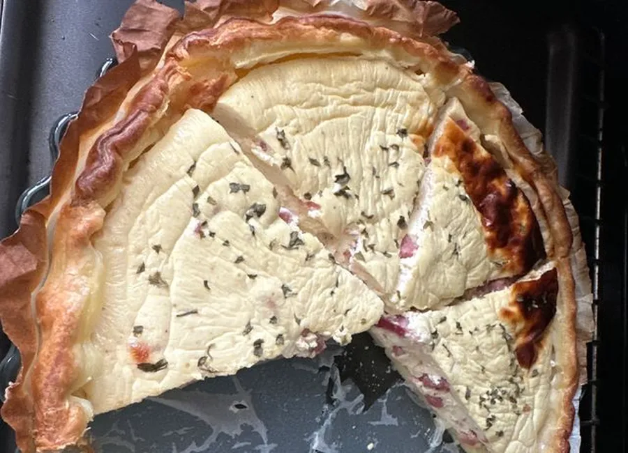Quiche lorraine au fromage blanc légère