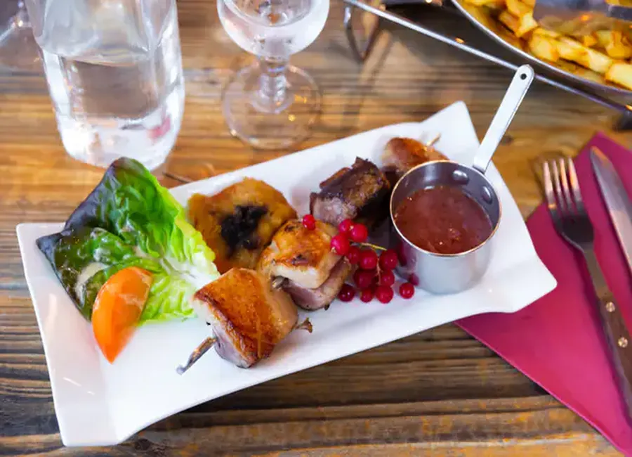Brochette magret de canard