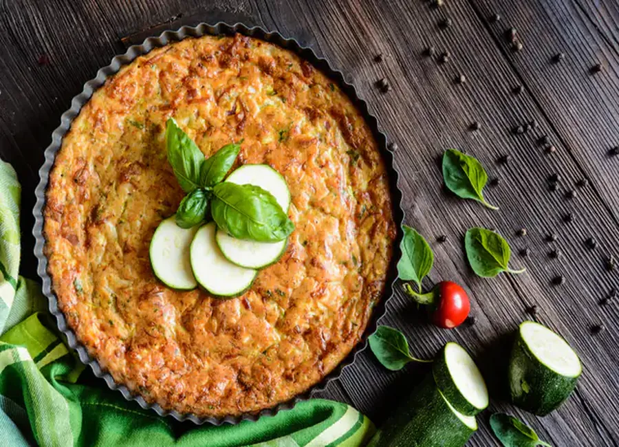 Quiche sans pâte courgette lardons