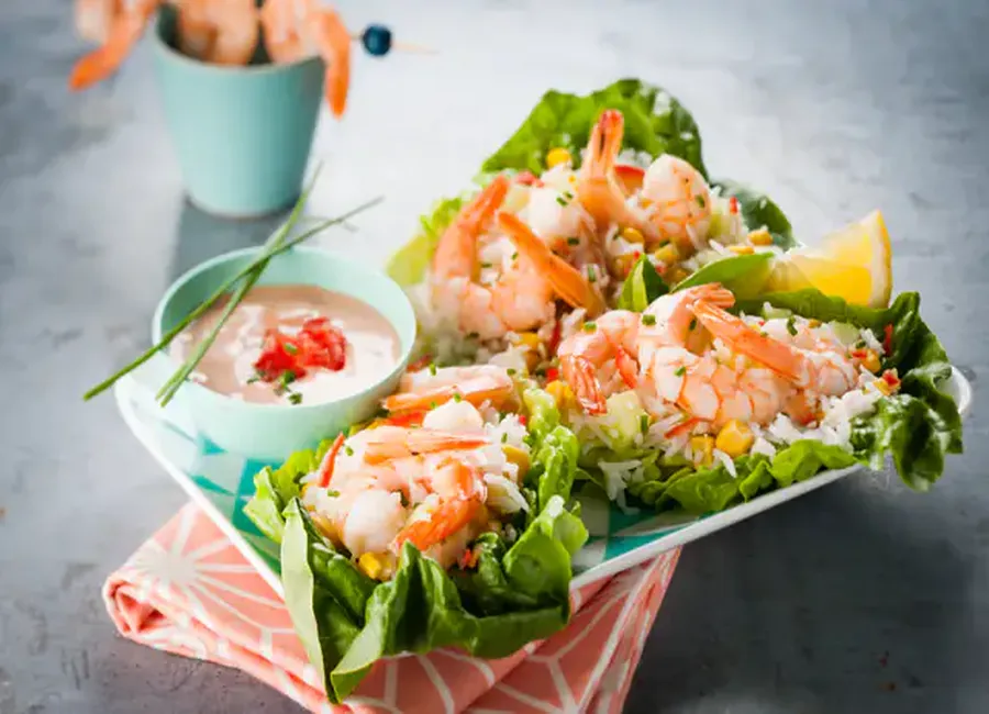 Salade de riz aux crevettes