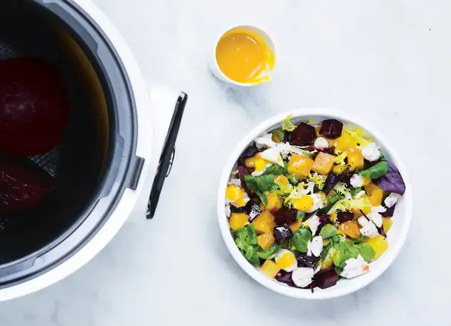Salade de betterave et crabe