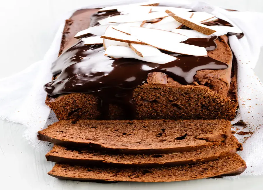 Cake fondant au chocolat et à la noix de coco