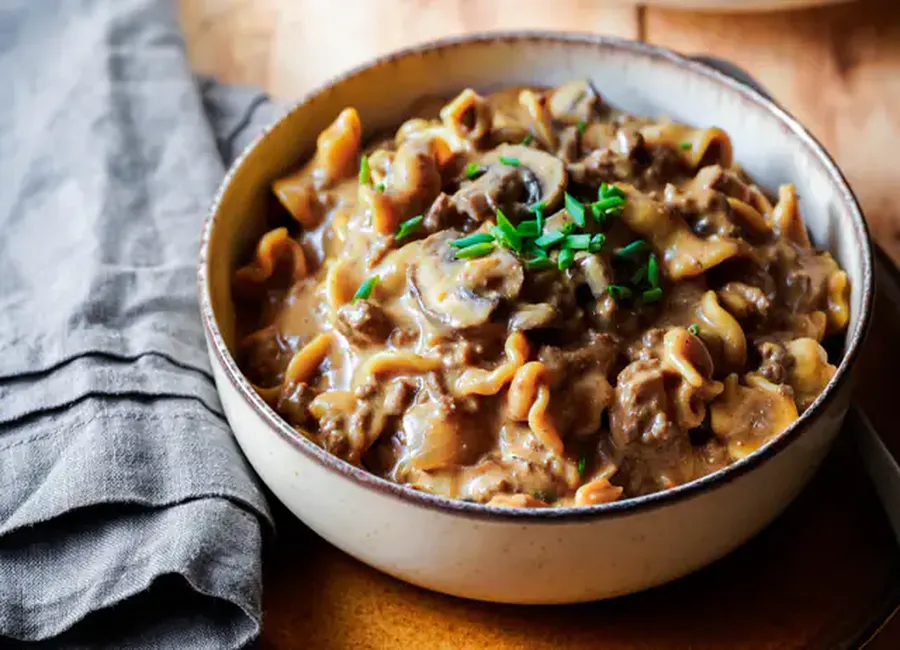 Poulet stroganoff