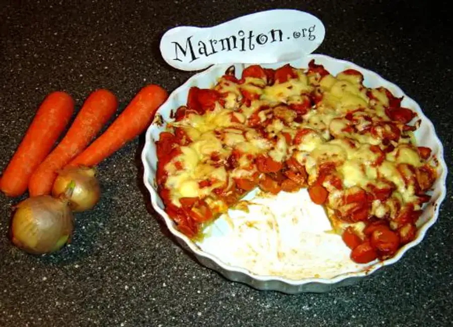 Tarte aux carottes gratinée au comté d'anhor