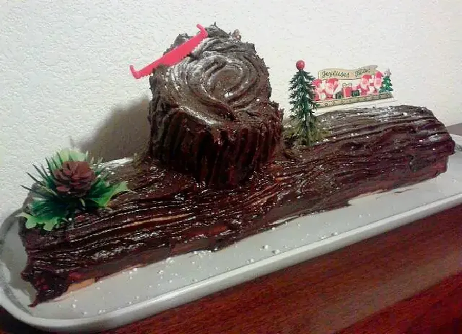 Bûche de noël chocolat / marrons