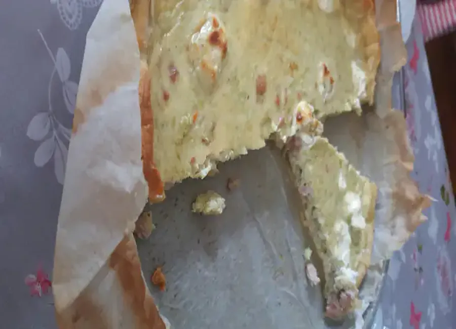 Tarte aux courgettes et au boursin