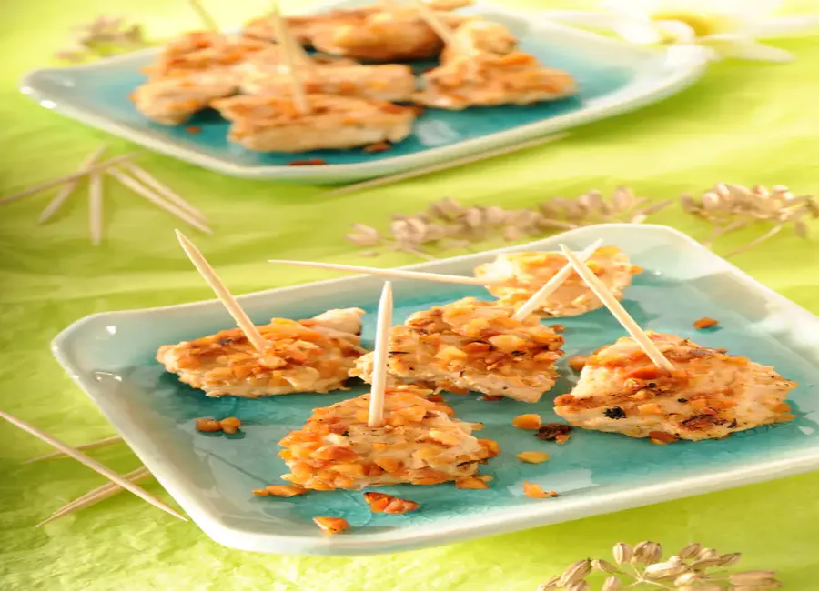 Brochettes de poulet aux cacahuètes