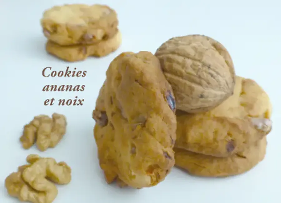 Cookies ananas et noix