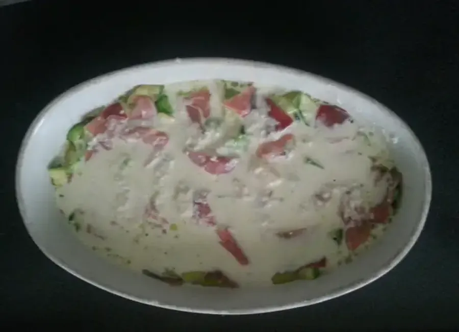 Gratin courgettes jambon cru