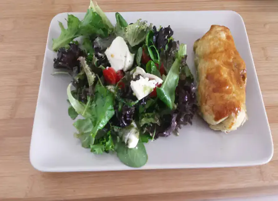 Feuilletés de saumon et crevettes