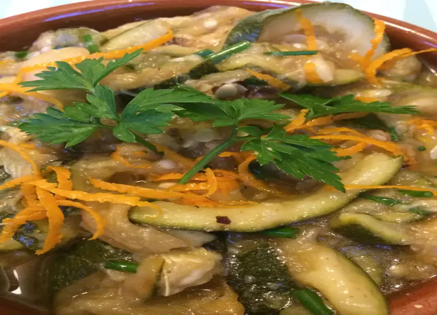 Salade libanaise de courgettes et aubergines