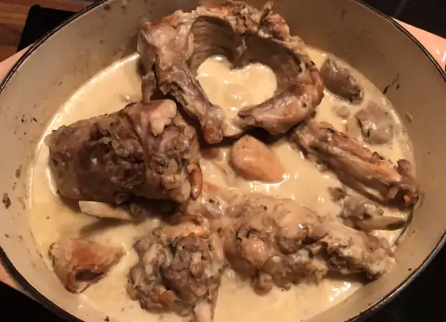 Lapin à la moutarde sans four