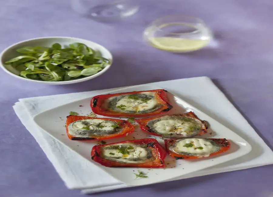 Poivrons au chèvre au barbecue