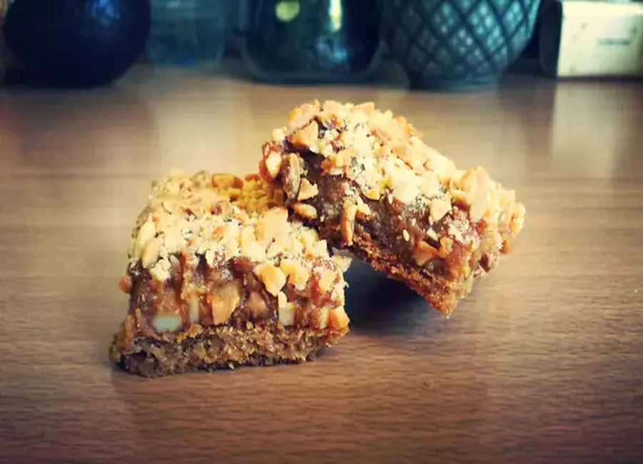 Barres caramel et cacahuètes