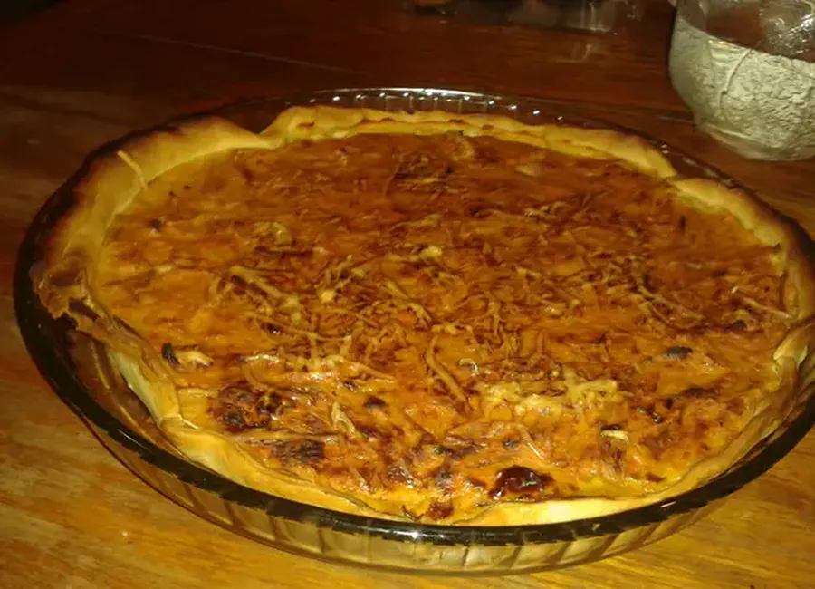Tarte au potiron et aux oignons