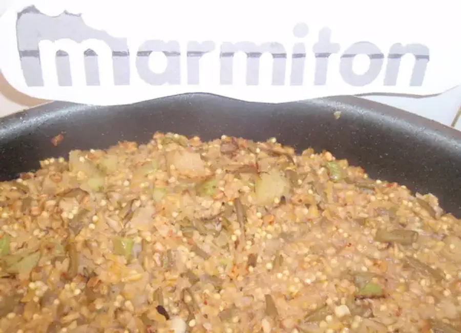 Millet, boulghour et sarrasin à la chayotte et aux haricots verts
