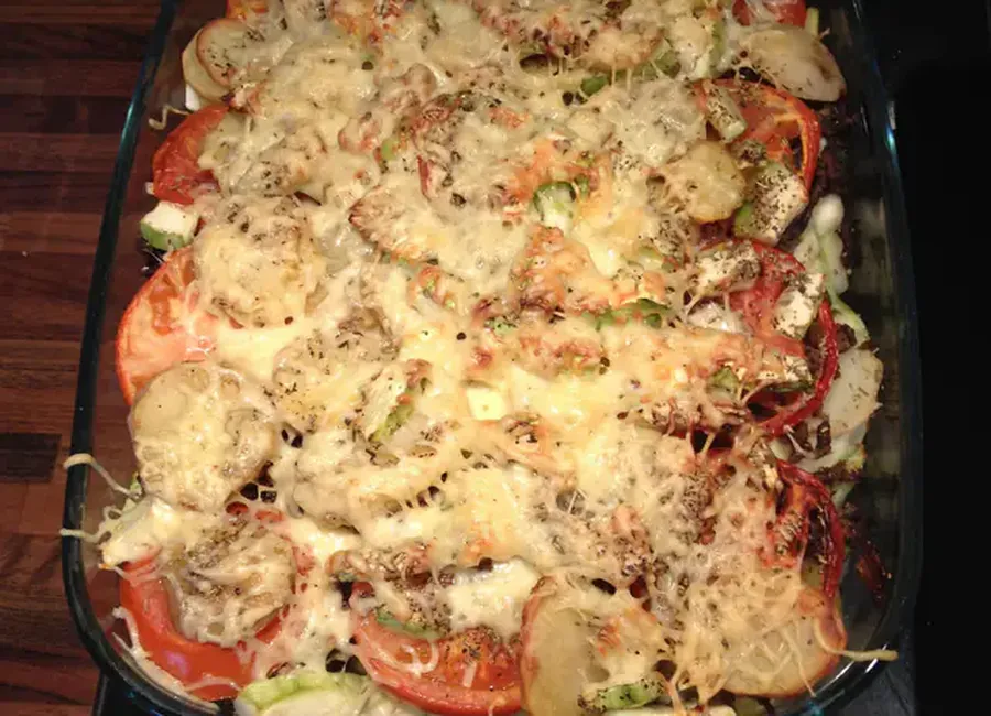Gratin pomme de terre courgette tomate
