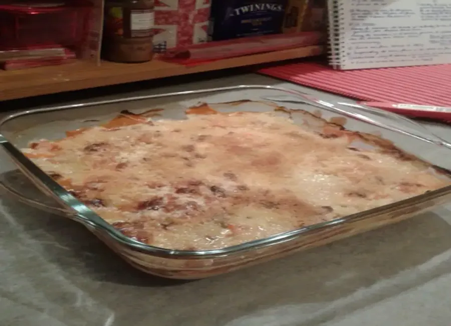 Patates douce gratinées au bacon et roquefort