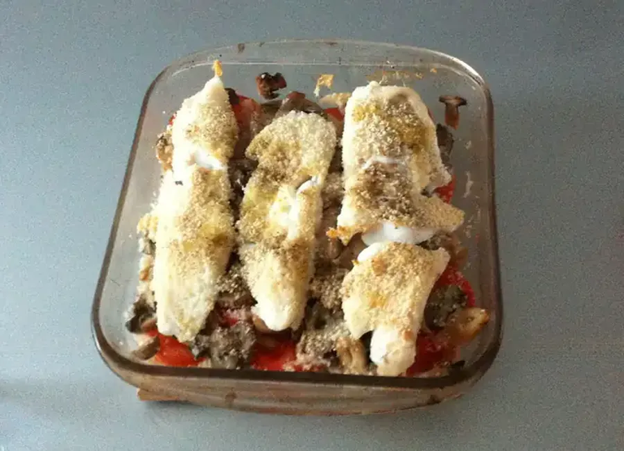Cabillaud à la tomate et aux champignons