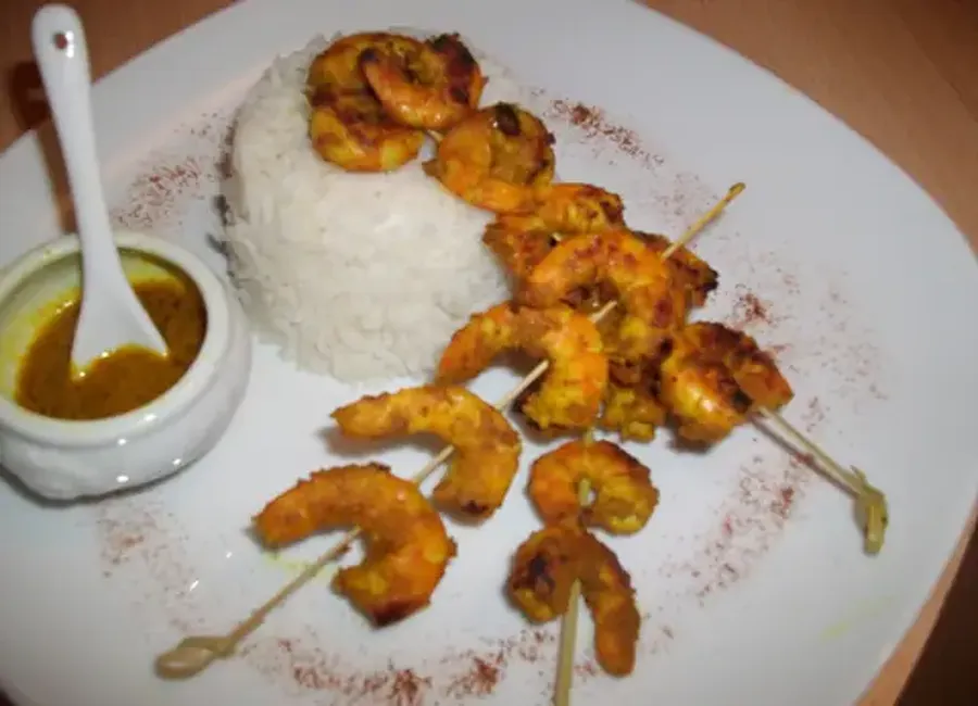 Crevettes sautées au colombo