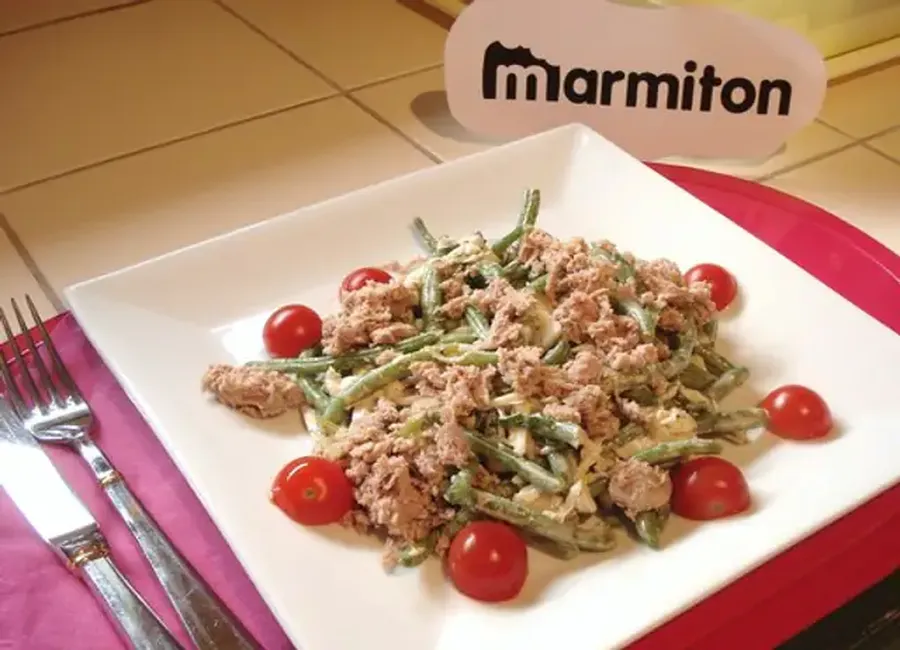 Salade tiède de haricots verts et thon