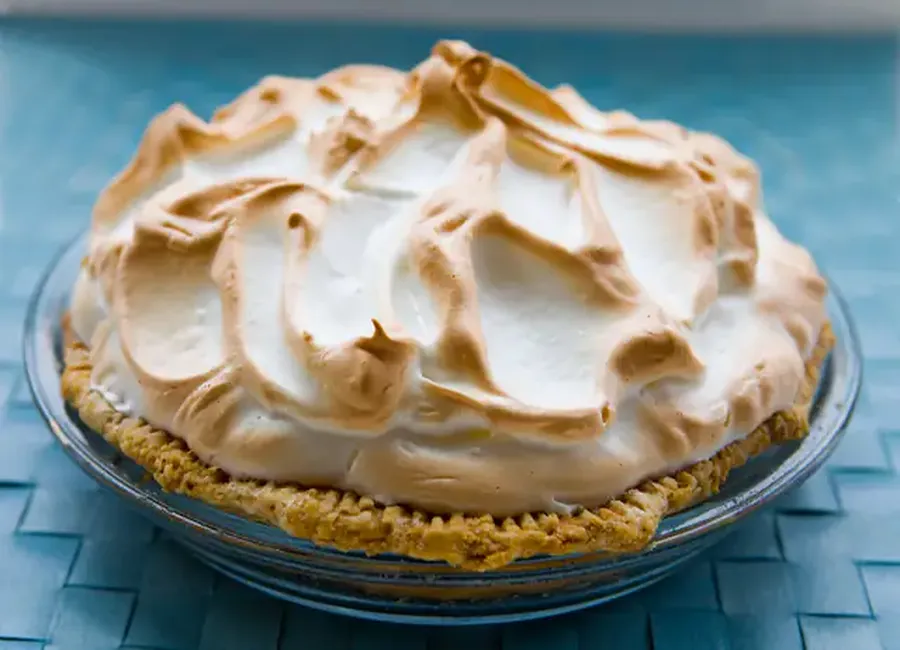 Tarte à la confiture de courge citronnée et meringuée