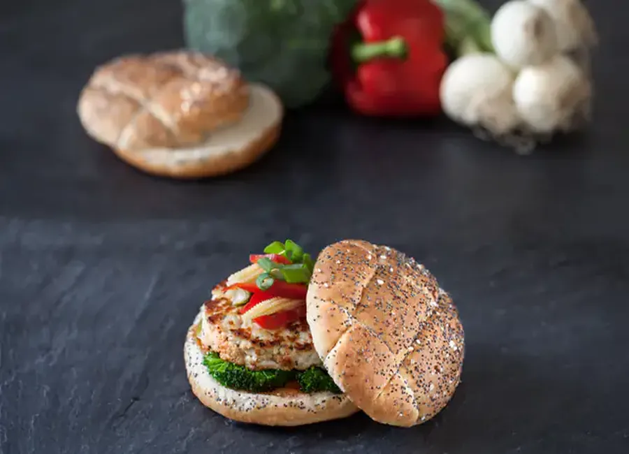Burger de poulet à la thaï