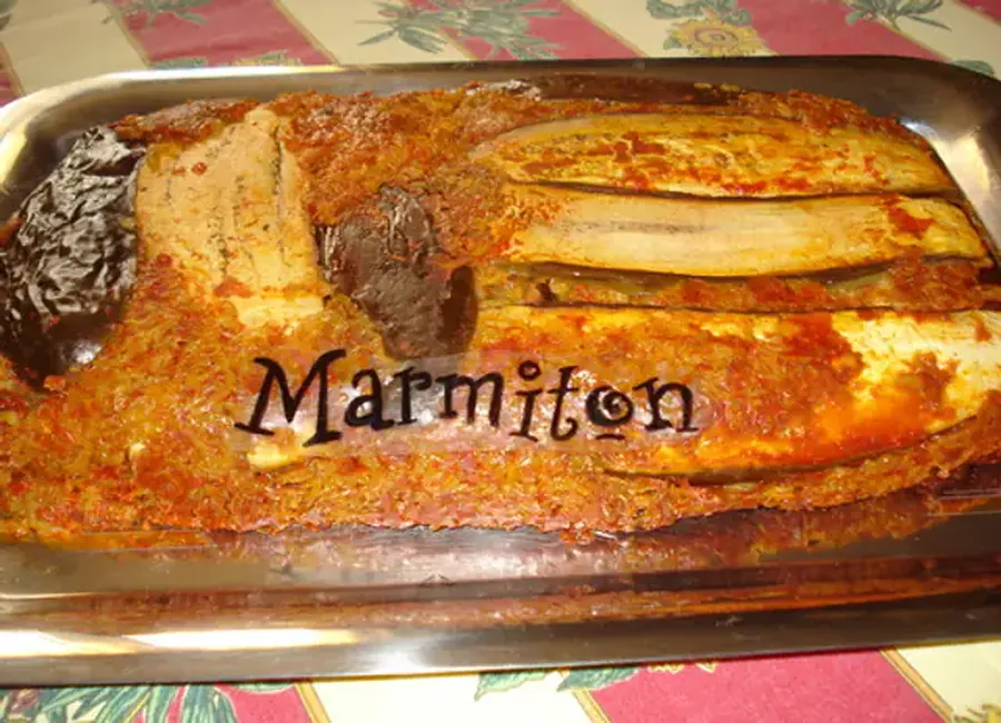 Gâteau d'aubergines à la semoule