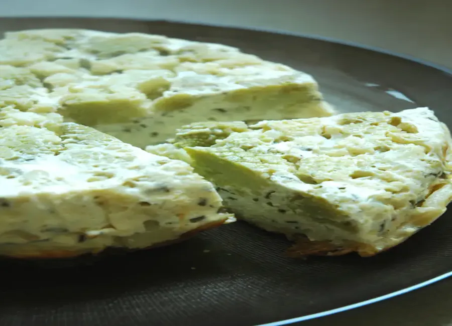 Tarte renversée chou romanesco chèvre frais
