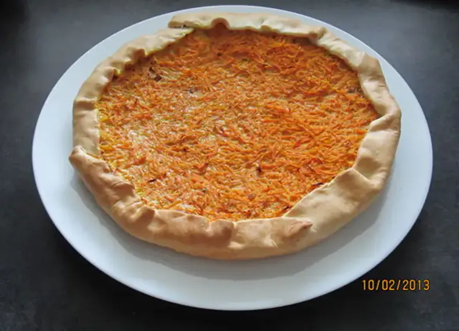 Tarte aux carottes râpées et au poulet