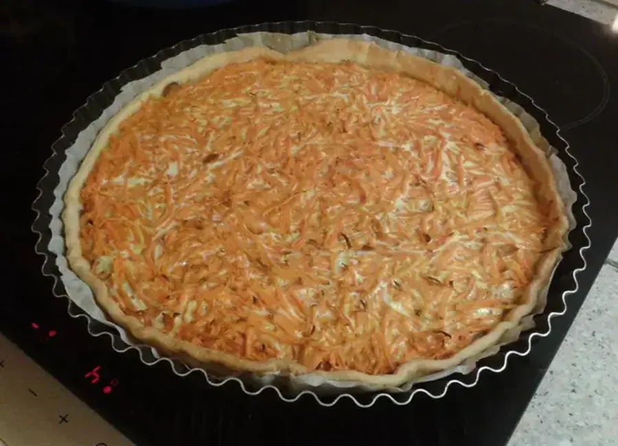 Tarte aux carottes et oignons