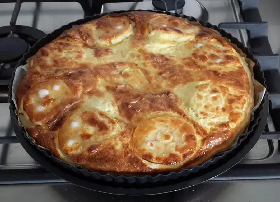 Quiche normande camembert andouille & mascarpone