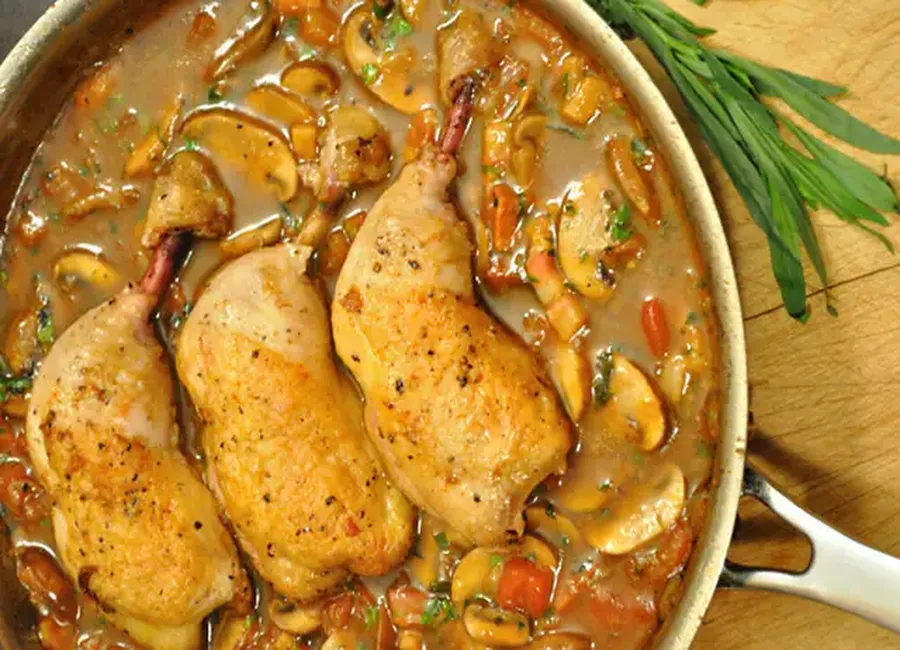 Poulet rôti chasseur au romarin (cocotte)