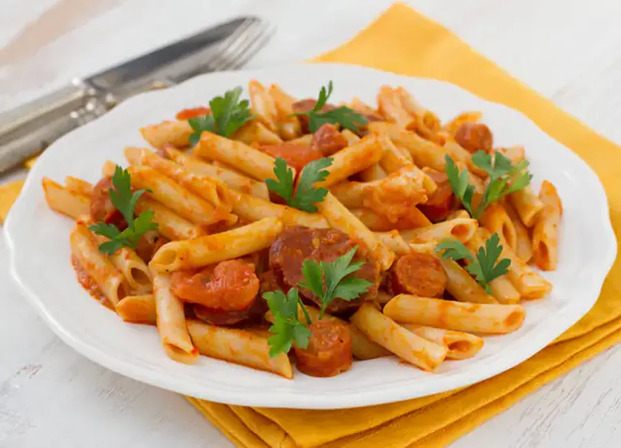 Penne au chorizo