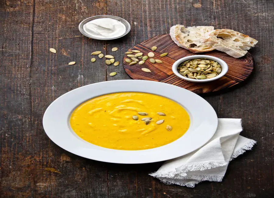 Soupe de potimarron au lait de coco