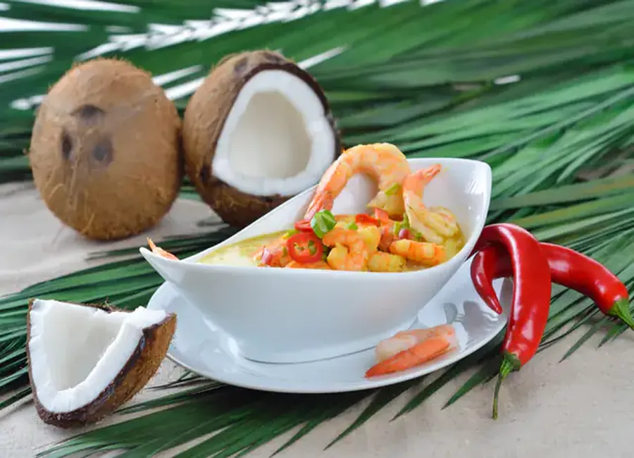 Sublime colombo de poisson et crevettes