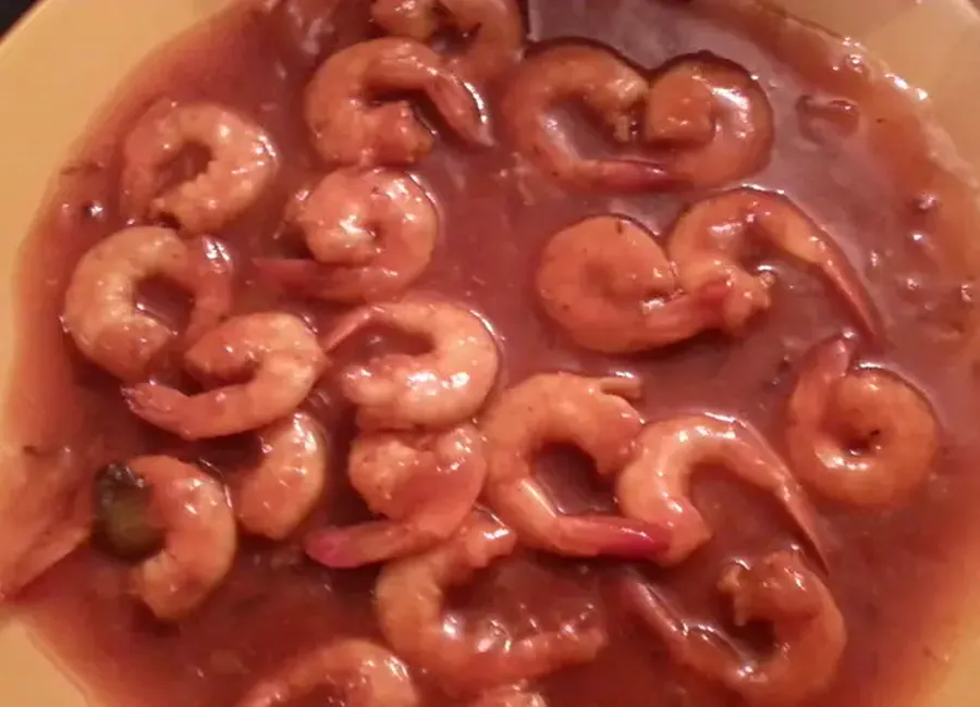 Crevettes sauce piquante de cathylou