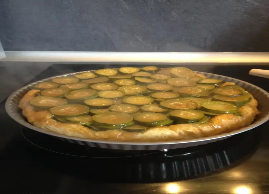 Tatin de courgettes au miel