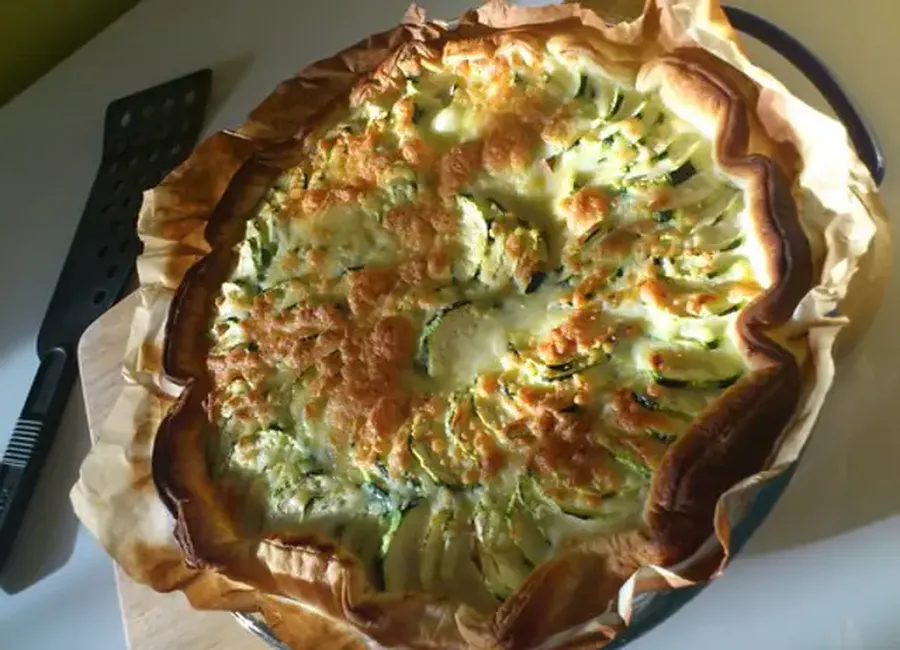 Tarte au fromage blanc et aux courgettes