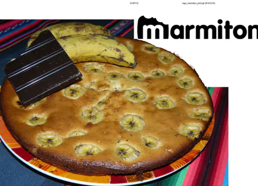 Gâteau dulce de leche banane choco