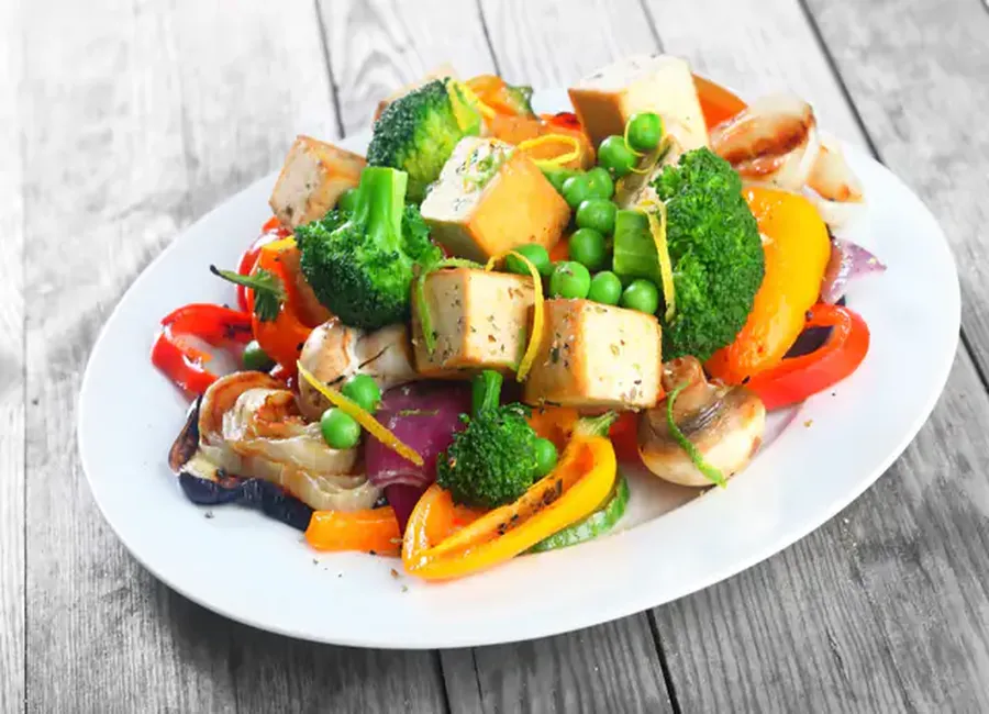 Tofu mariné au four
