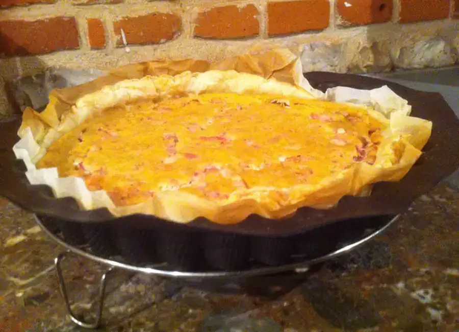 Quiche au cidre et aux lardons