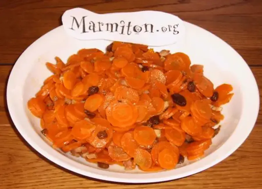 Carottes fondantes aux lardons et raisins