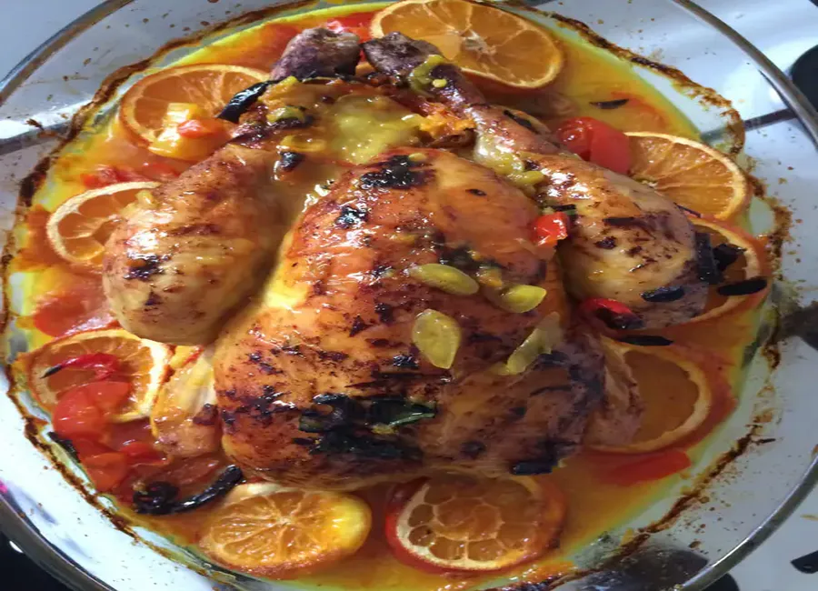 Poulet à l'orange parfumé au curry